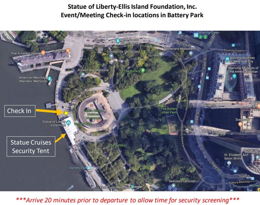 battery, battery park, map 