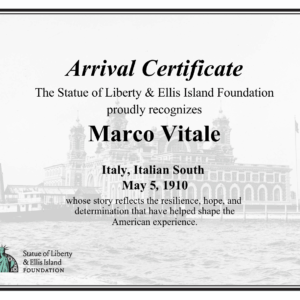 Arrival Certificate